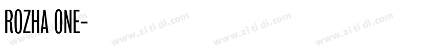 ROZHA ONE字体转换